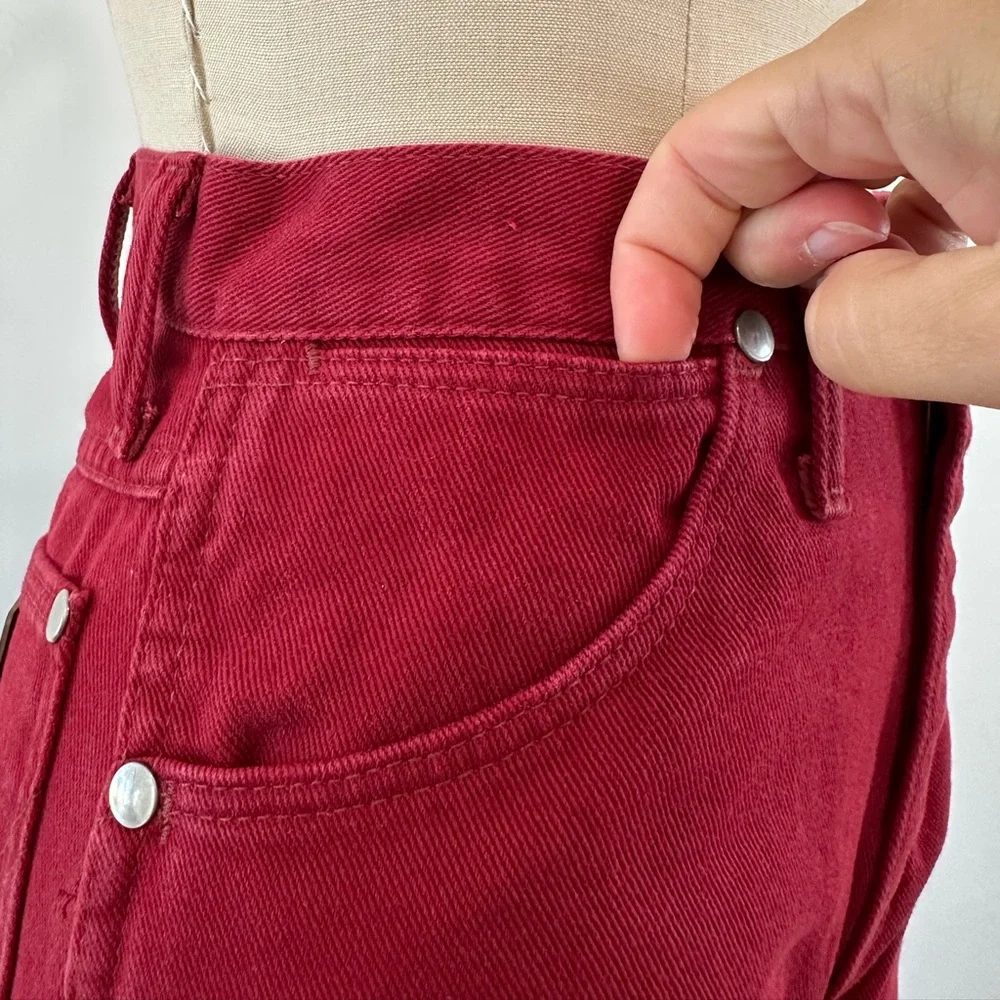 Vintage Wrangler Straight Leg Jeans in Deep Red - Picture 7 of 16